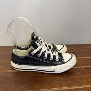 Converse All Star Chuck Taylor Shoes Low Top‎ Black Youth  Size 12
